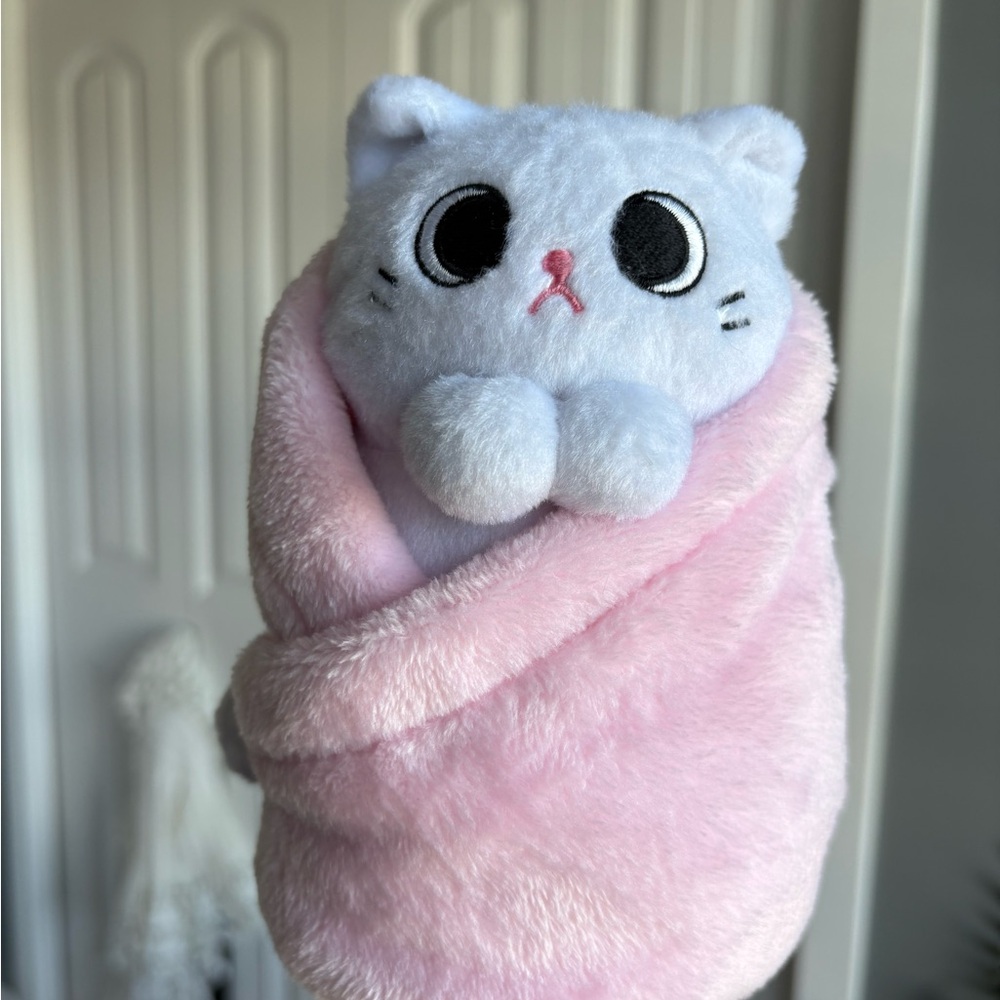 Adorable Kawaii Kitty Plushes in Pink and Blue🌸🐳